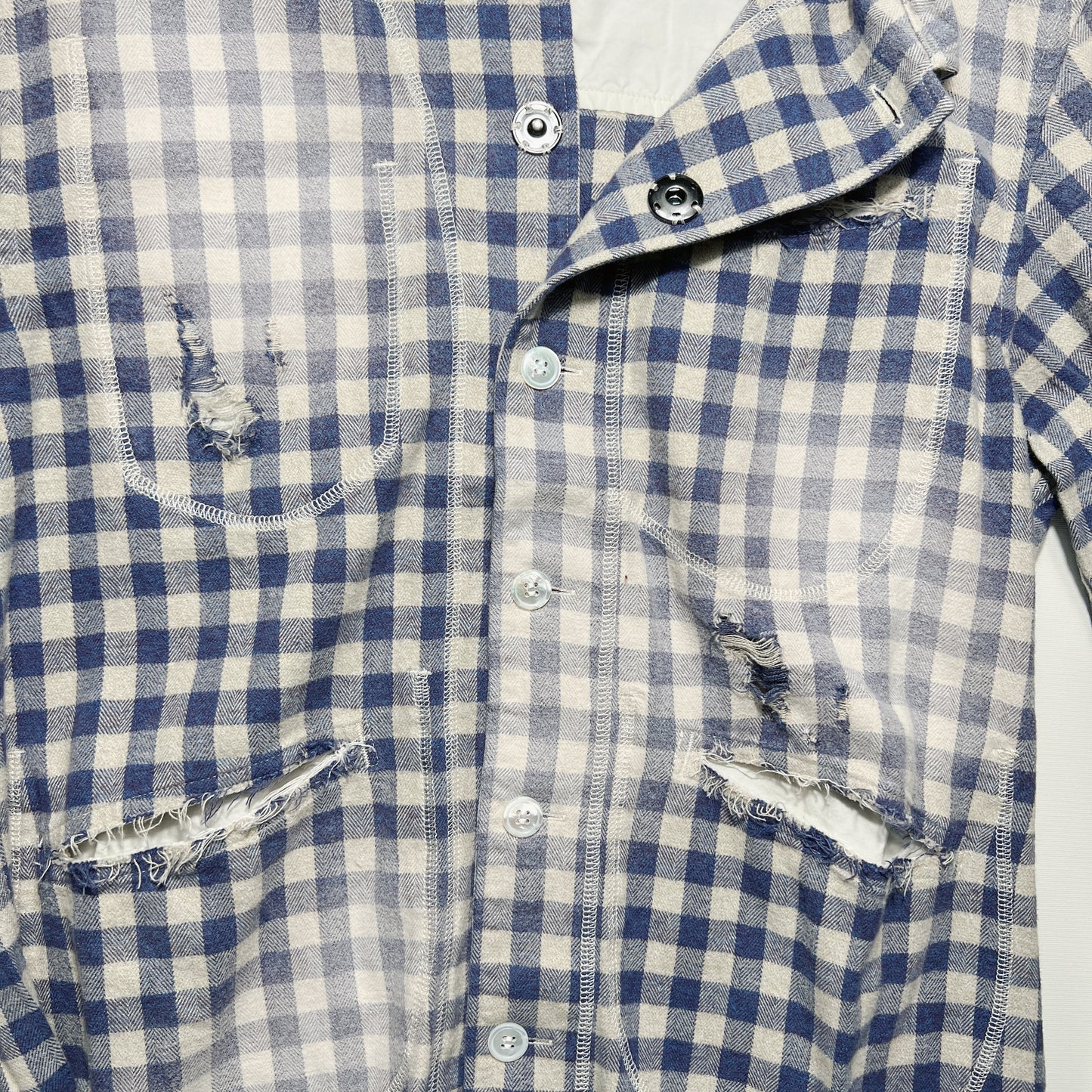 Vintage finished reversible shirt Blue