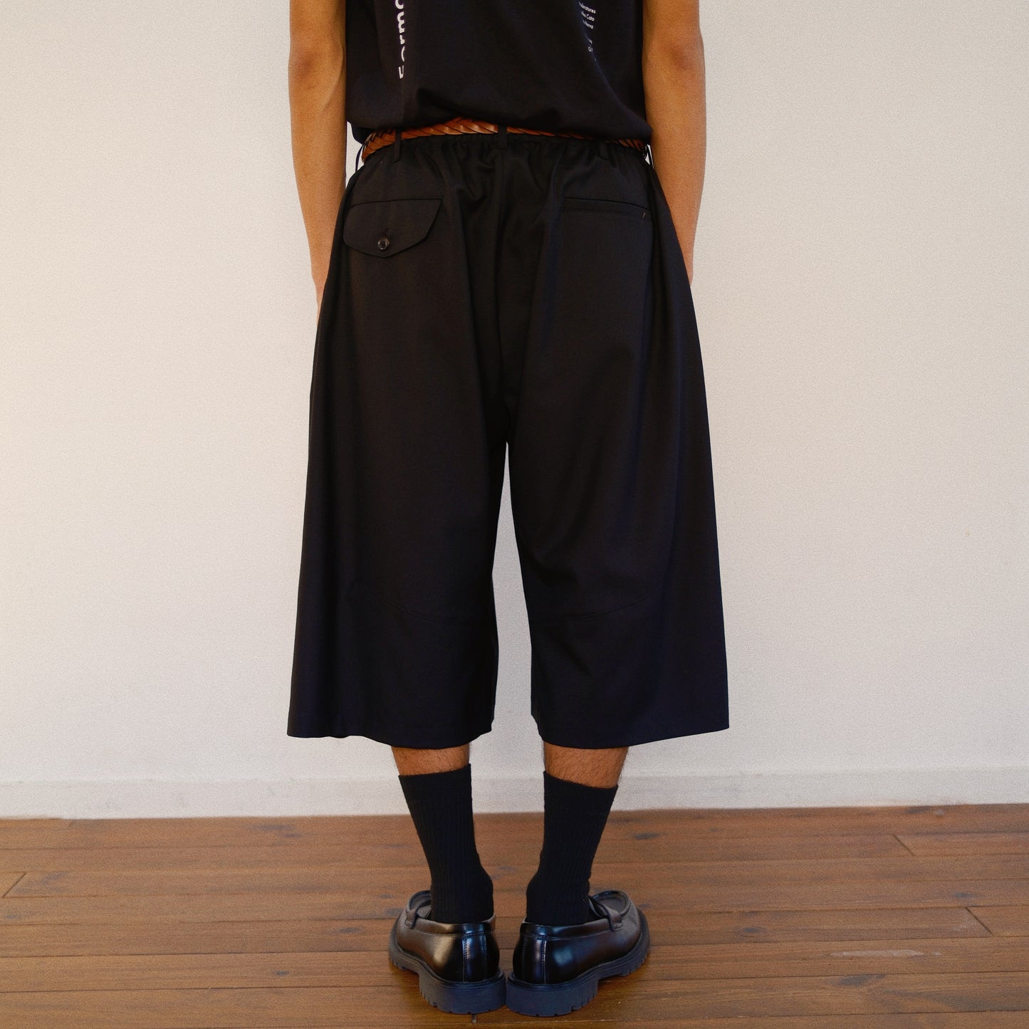 Pleated Balloon Dress Pants  Black
