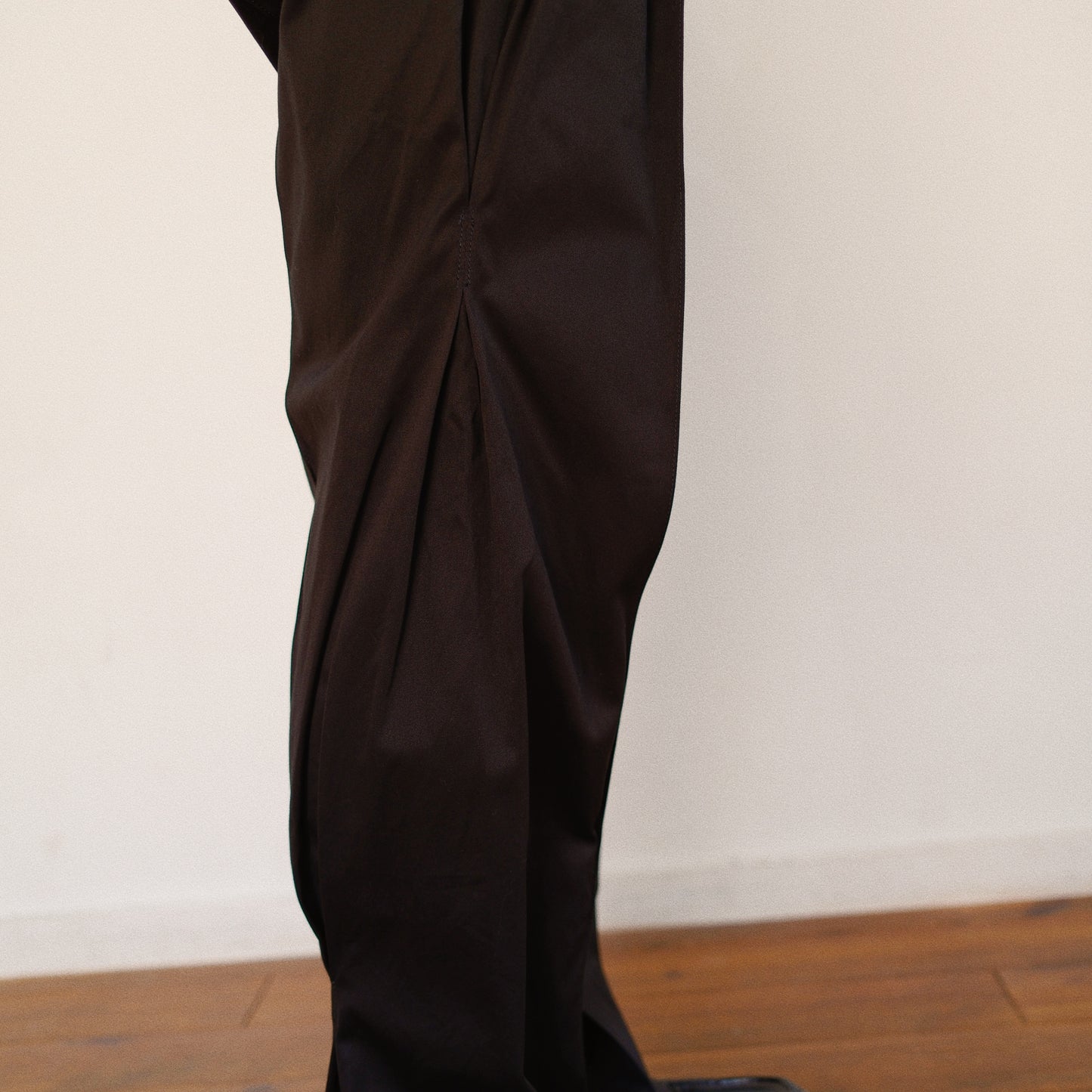 Pleated Chino Pants  Black