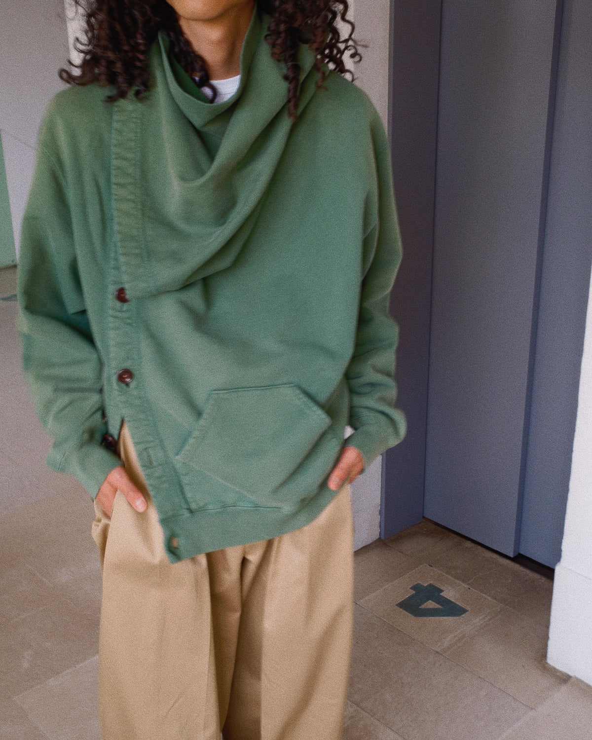 Asymmetric Sweatshirt Green