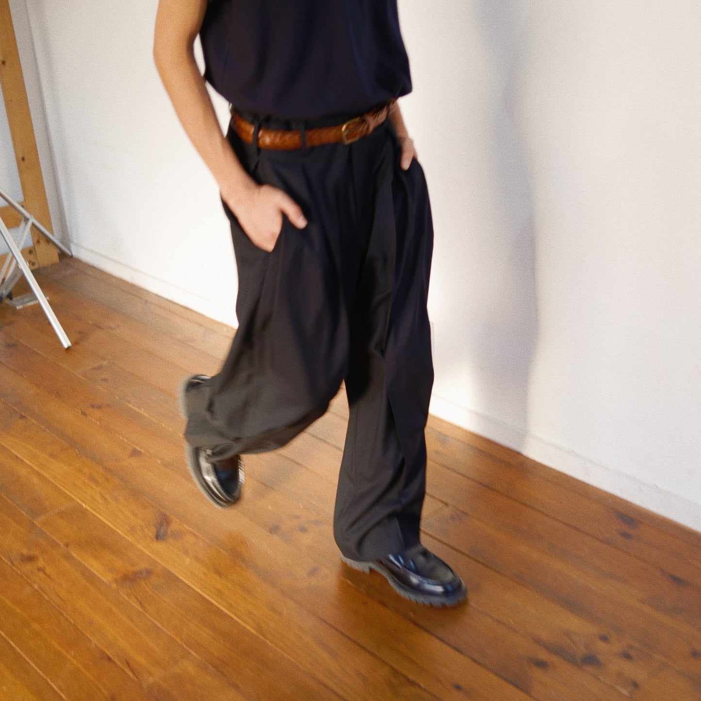Pleated Dress Pants　Black