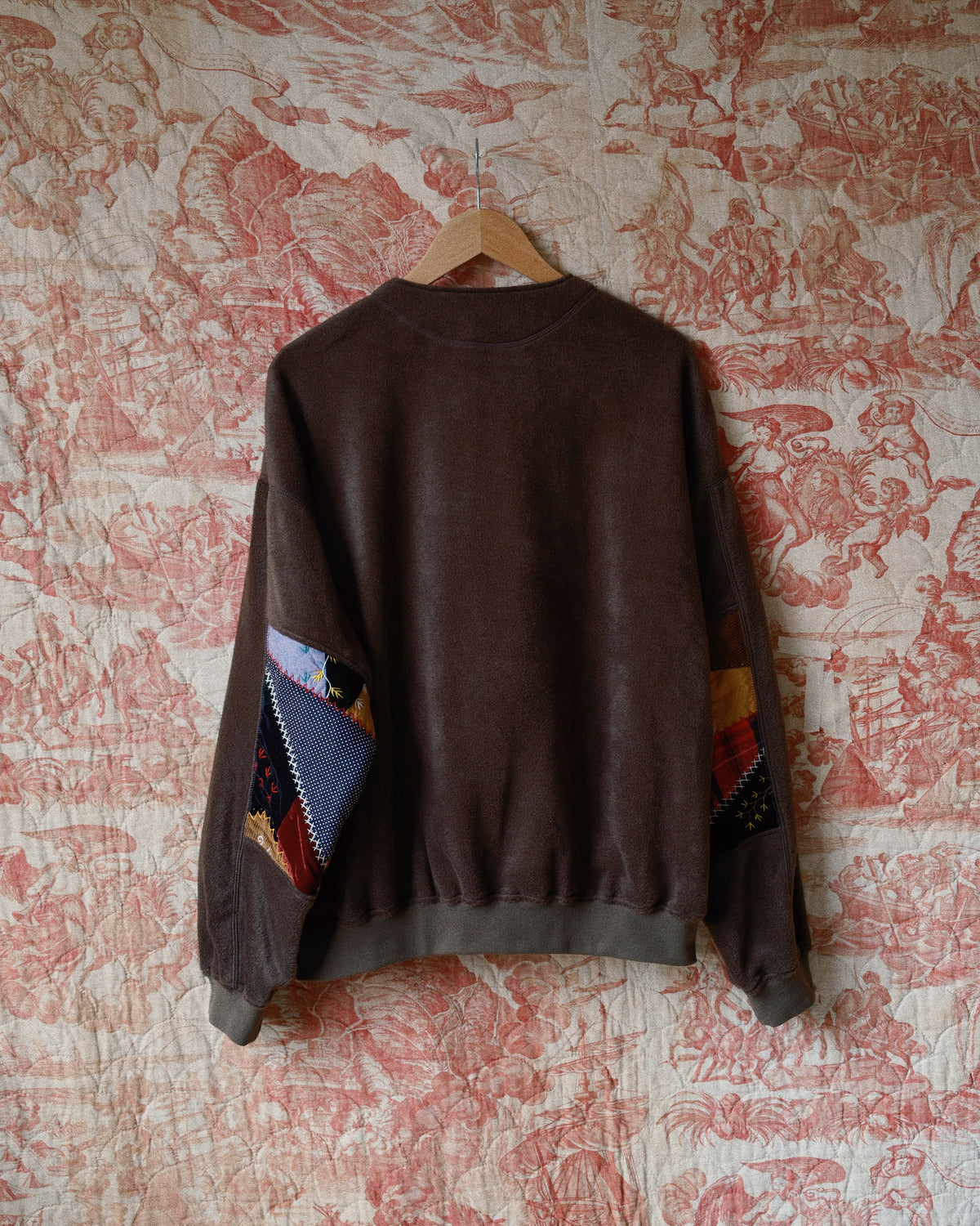 Quilt fleece pullover Khaki