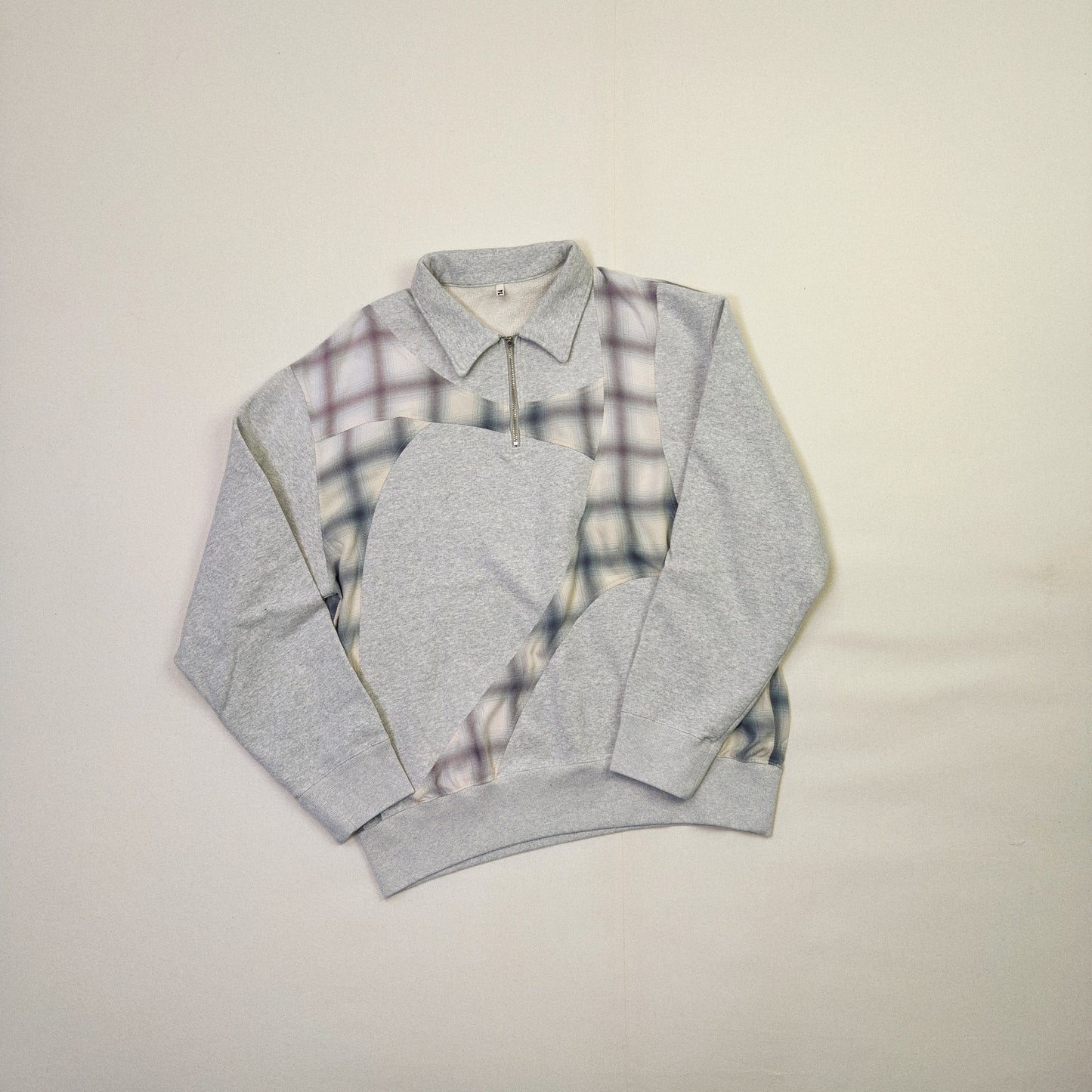 Pachwoked Half-Zip Sweatshirt Oatmeal