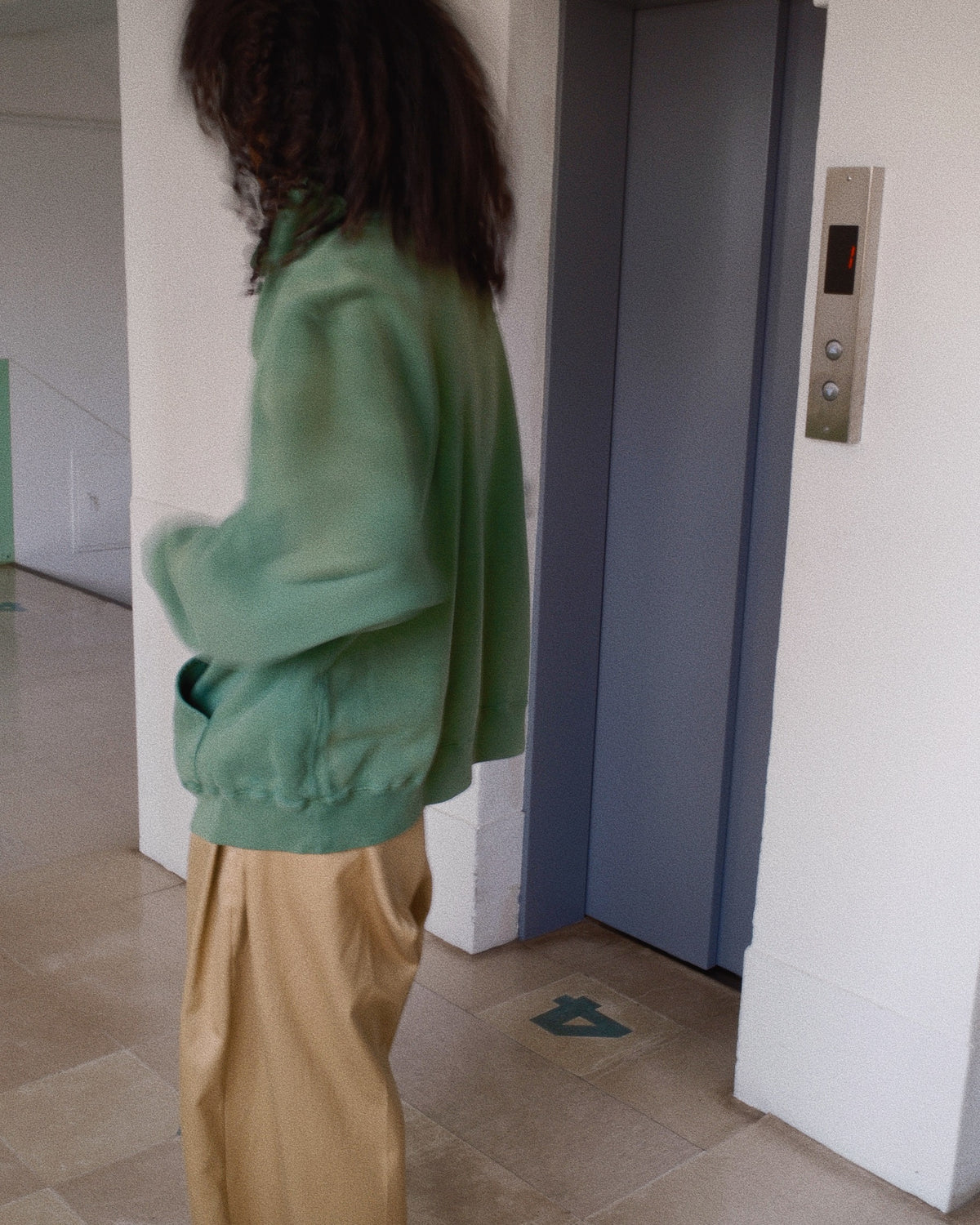 Asymmetric Sweatshirt Green