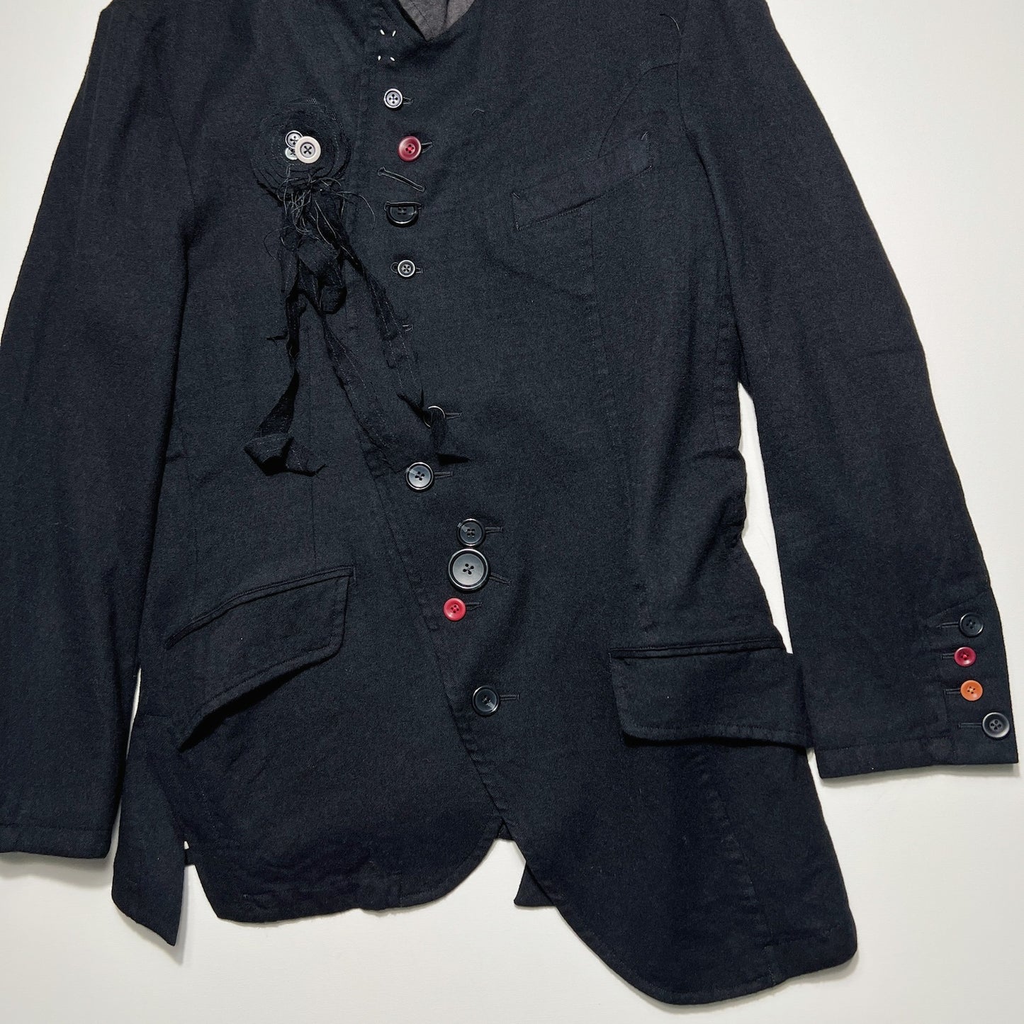 Washed wool jacket Black