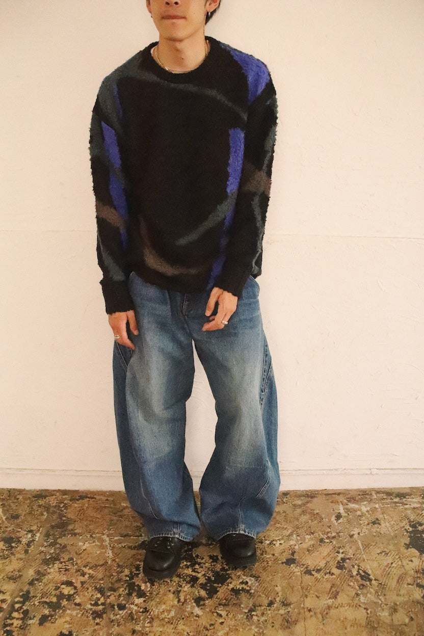 Jacquard-design knit Black