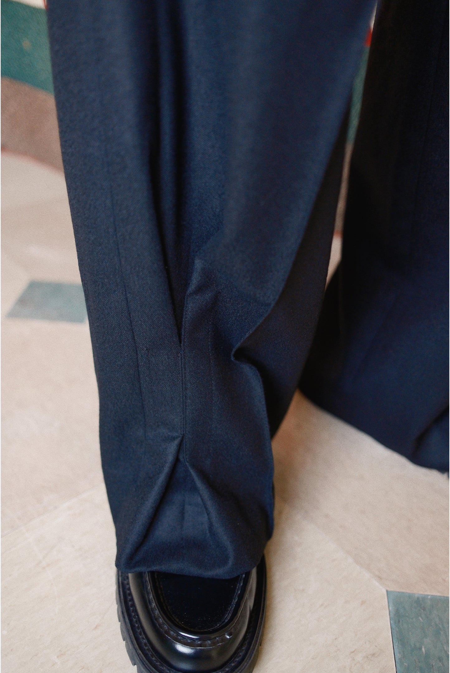 Tuck Pleats pants Black