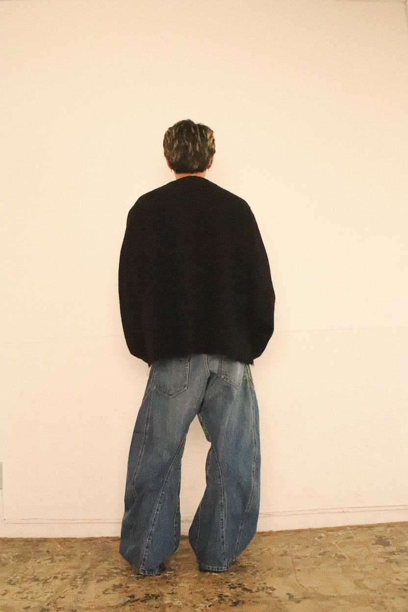 Asymmetric jacket Black