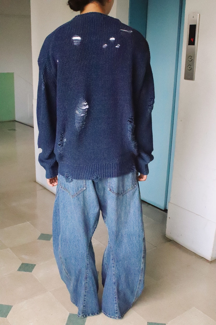 Indigo pullover knit Indigo