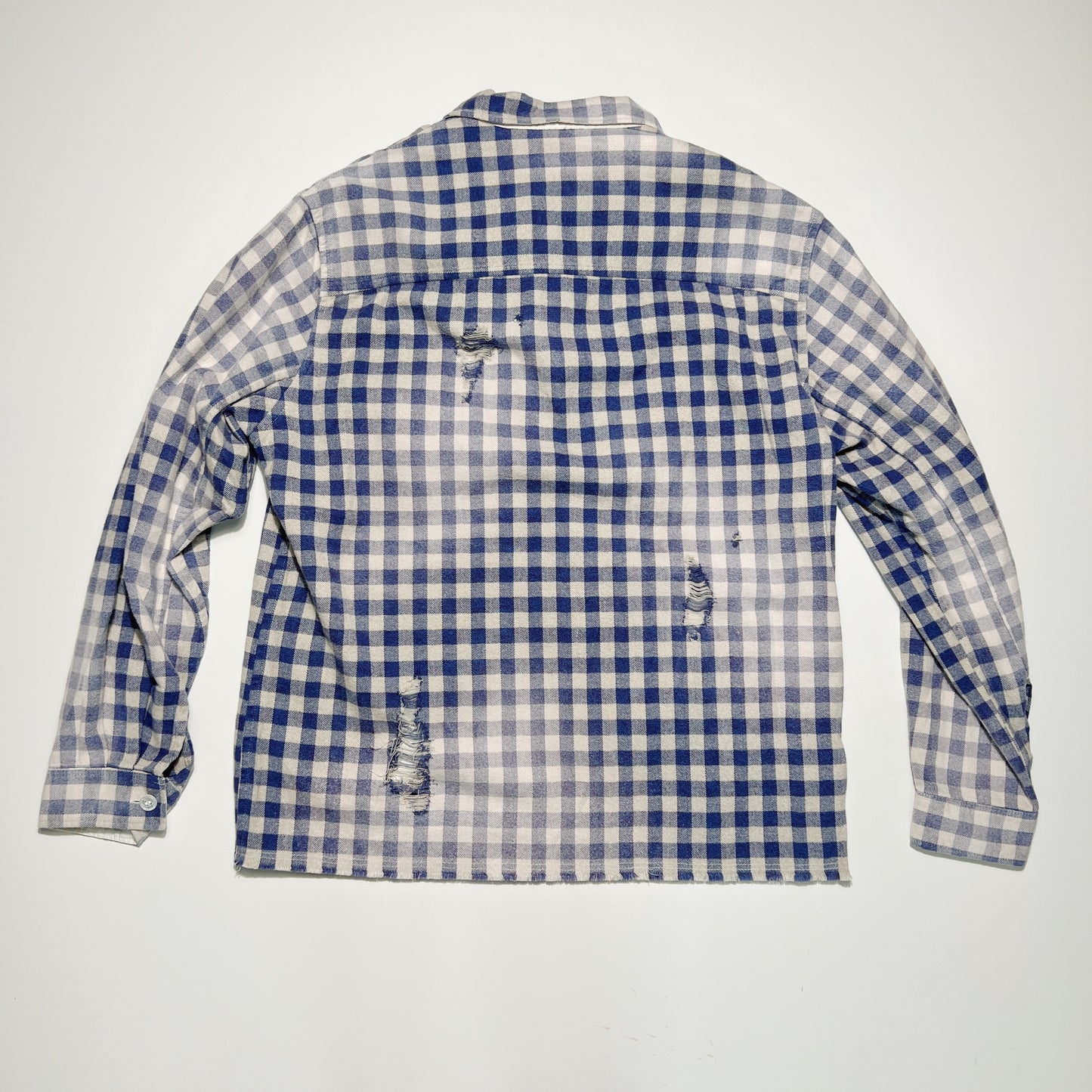 Vintage finished reversible shirt Blue