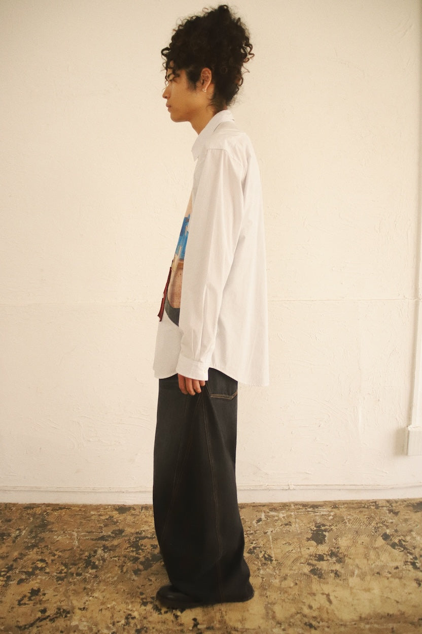 Appliqué-detail shirt White