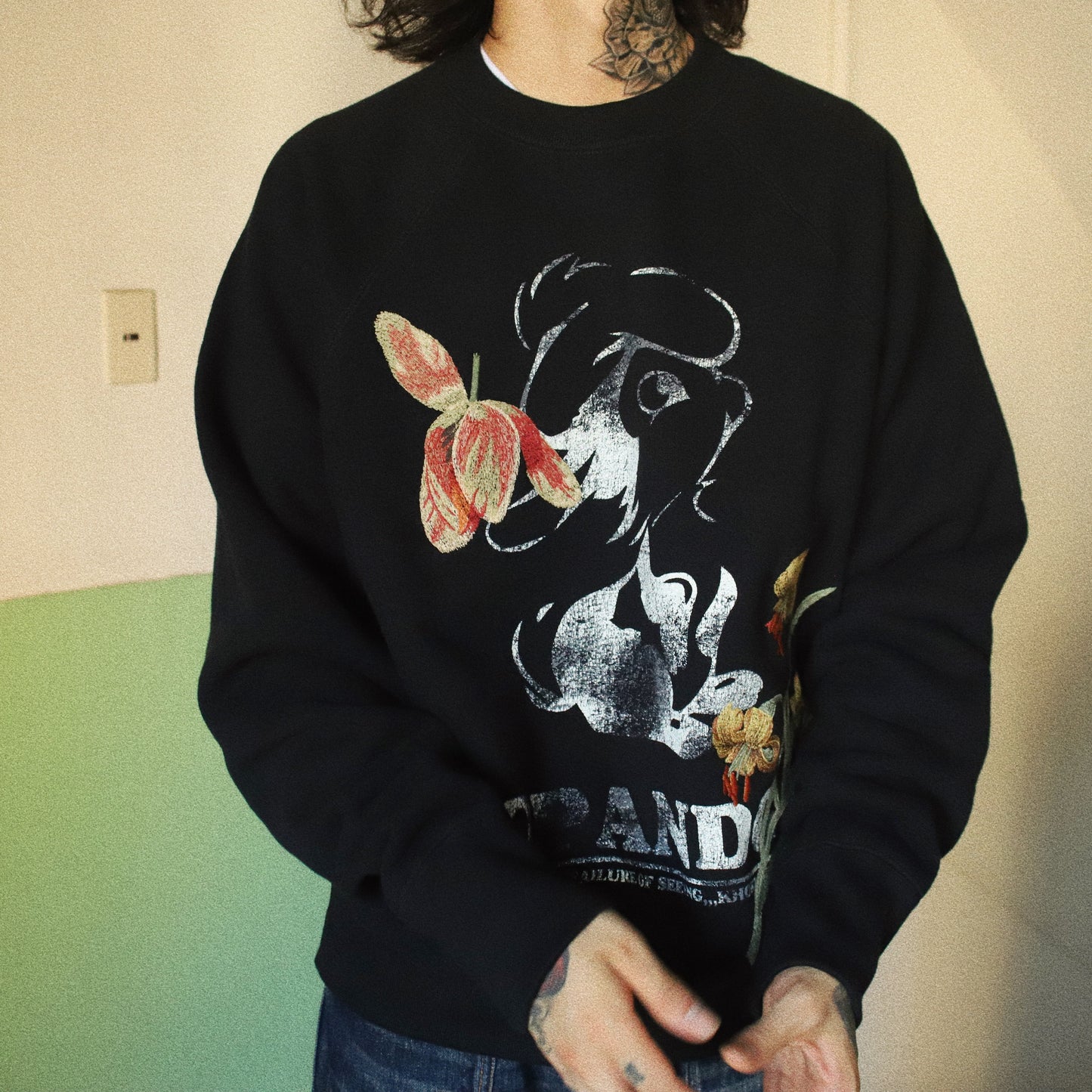 Vintage finished sweatshirt Black