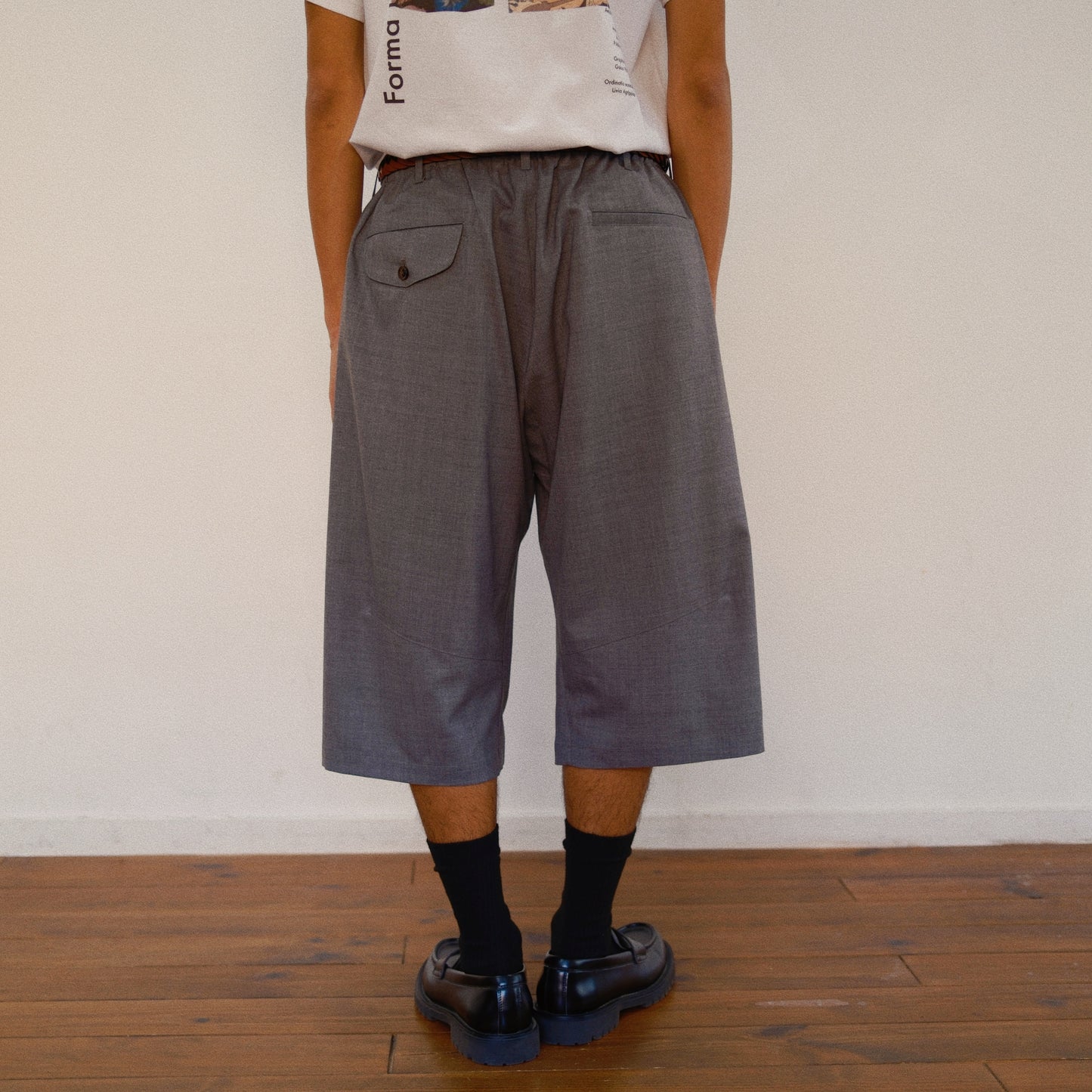 Pleated Balloon Dress Pants  Gray