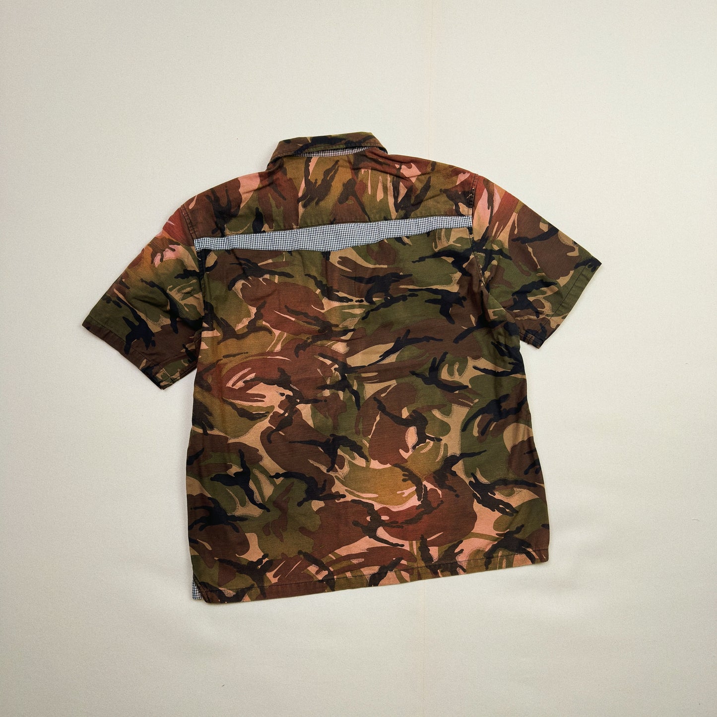 Patchworked Camo Shirt Black