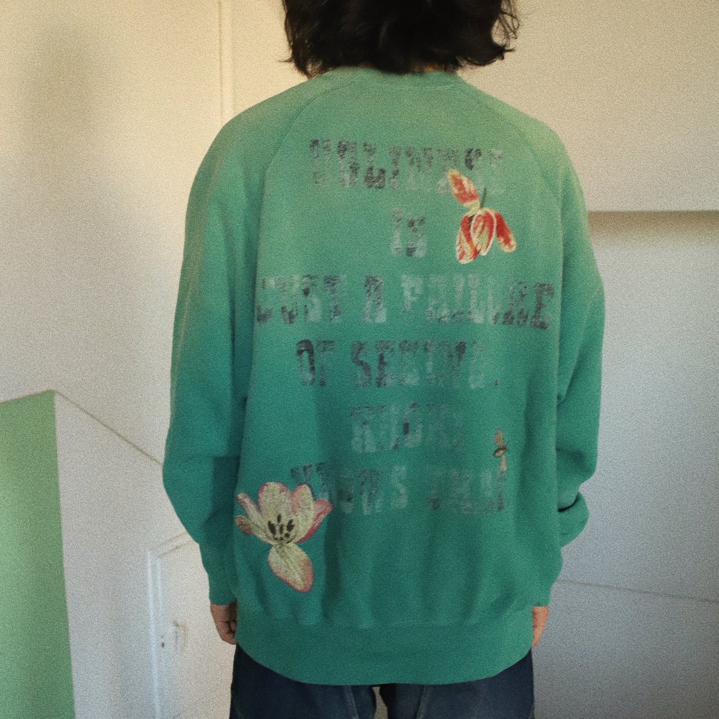 Vintage finished sweatshirt Green