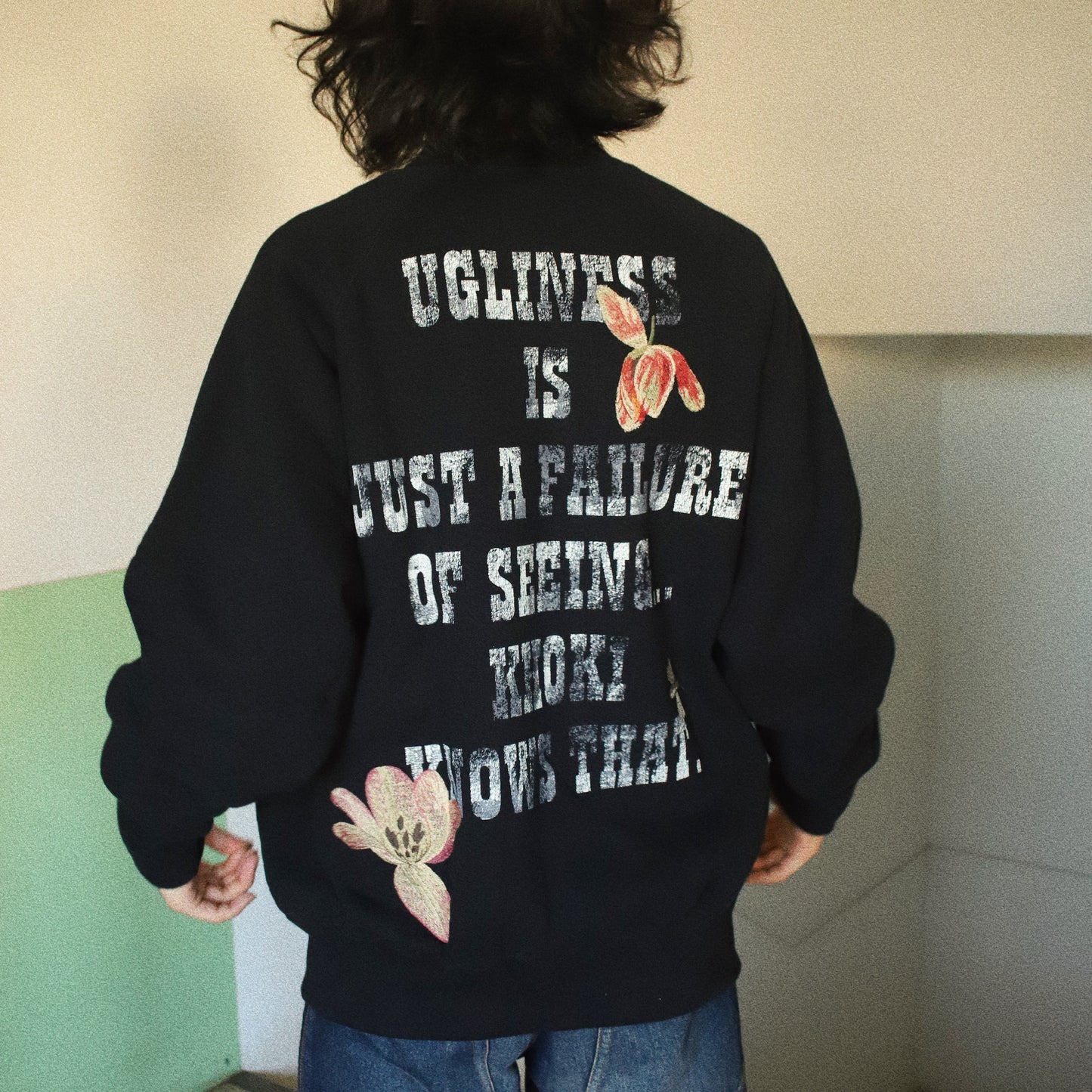 Vintage finished sweatshirt Black