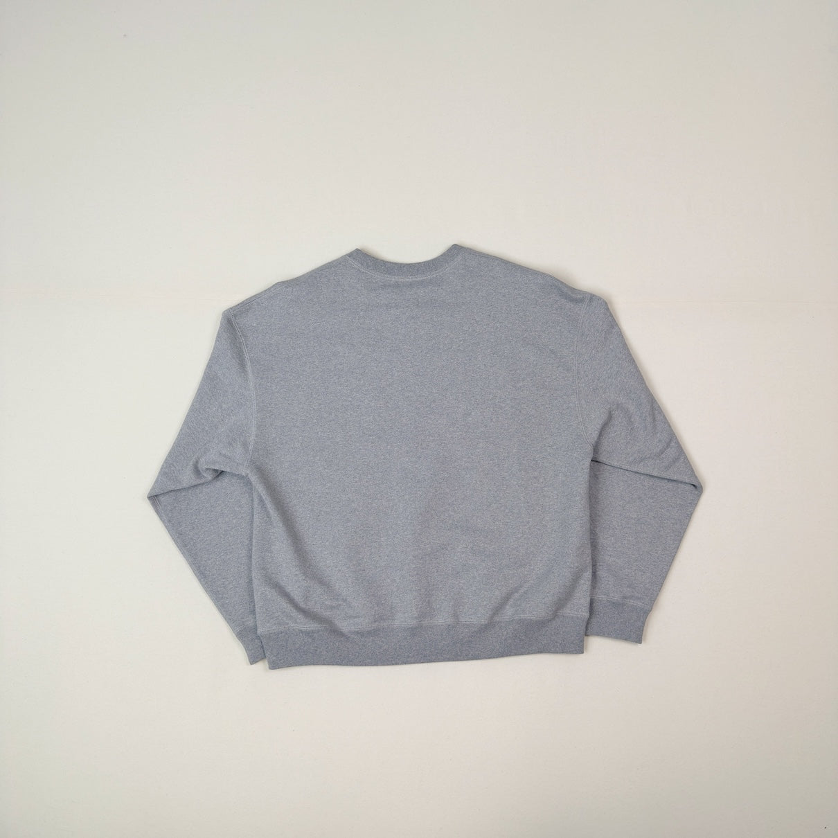 Embroidery and print design sweat shirt Gray