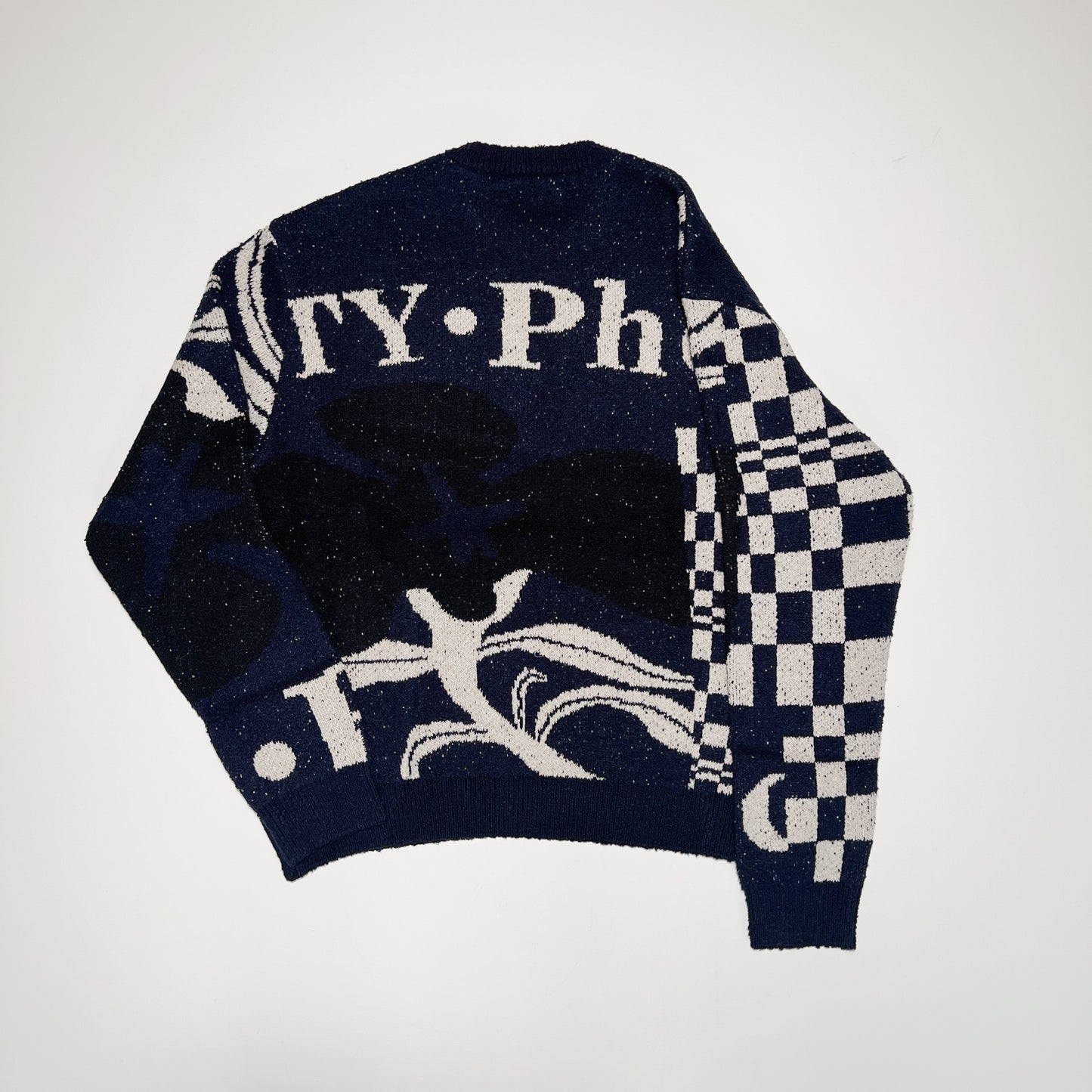 Intarsia-knit jumper Navy