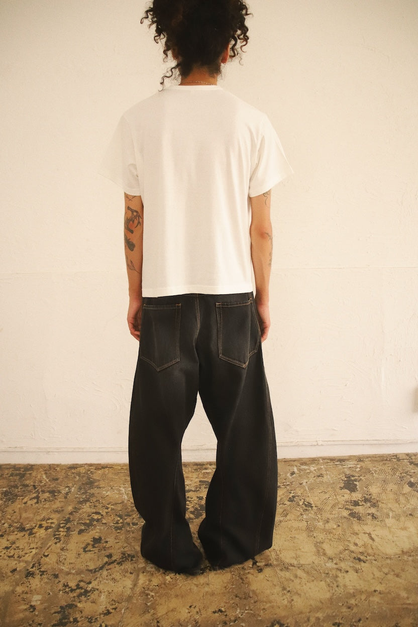 Embroidery and print design T-shirt White