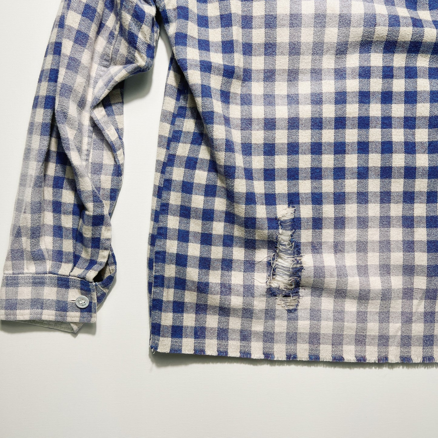 Vintage finished reversible shirt Blue