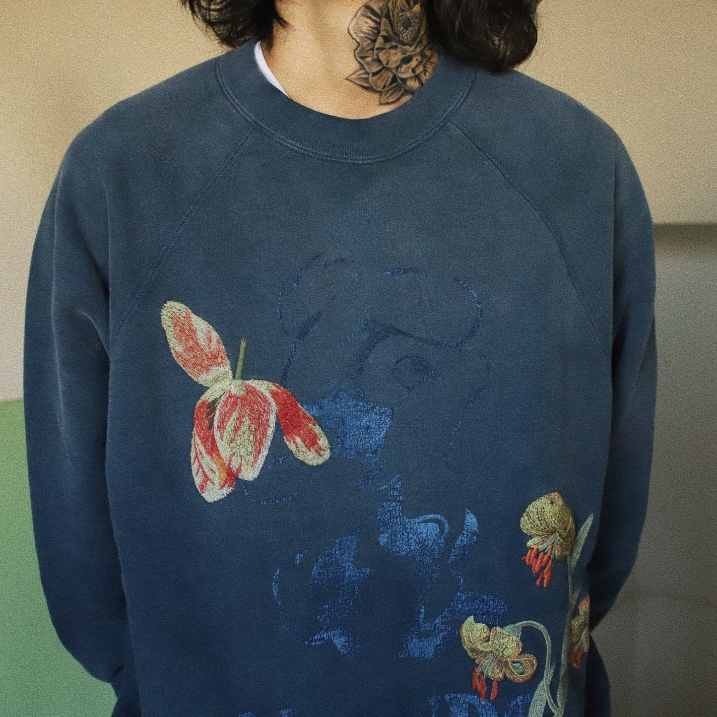 Vintage finished sweatshirt Navy