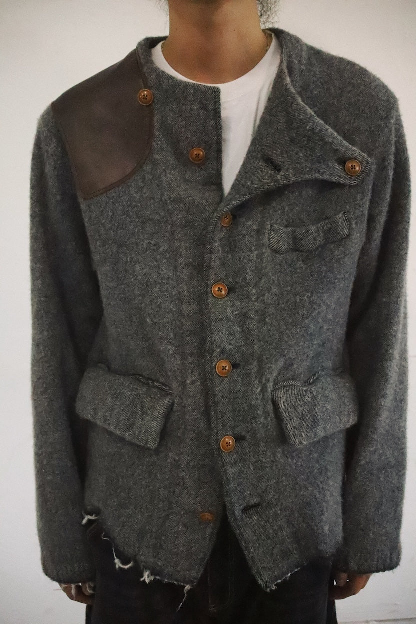 Asymmetric jacket Gray