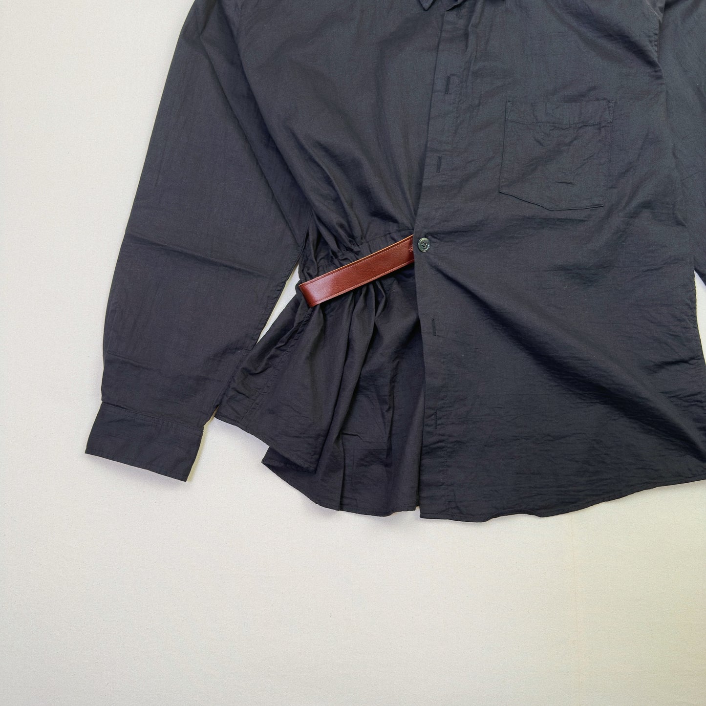 Asymmetric Shirt Balck