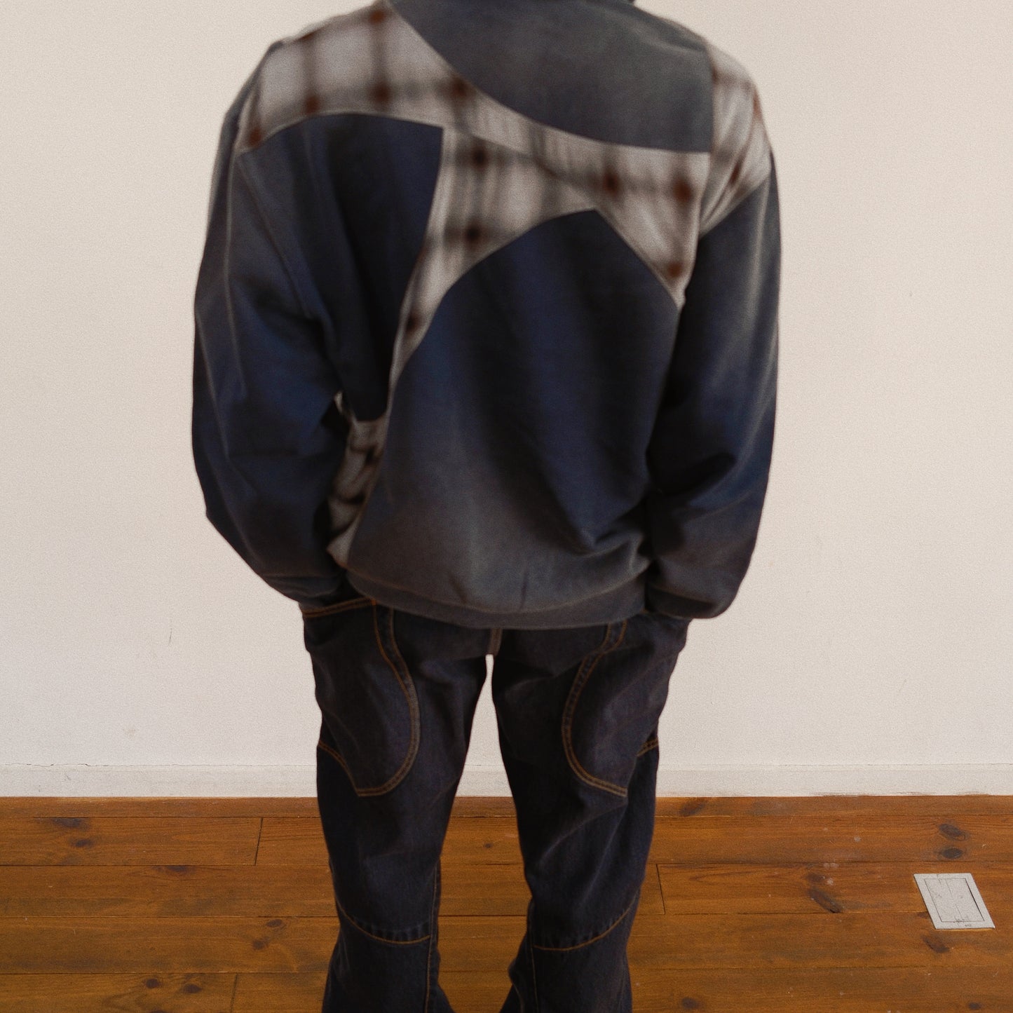 Pachwoked Half-Zip Sweatshirt Black