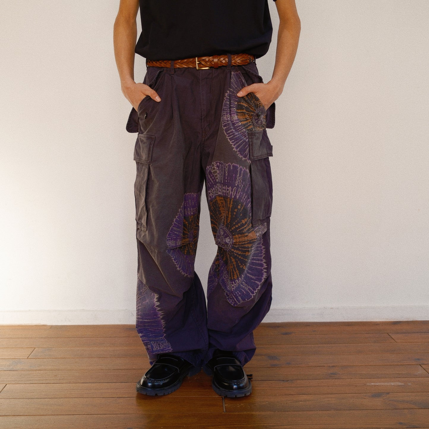 Tie-Dye Military Pants  Black