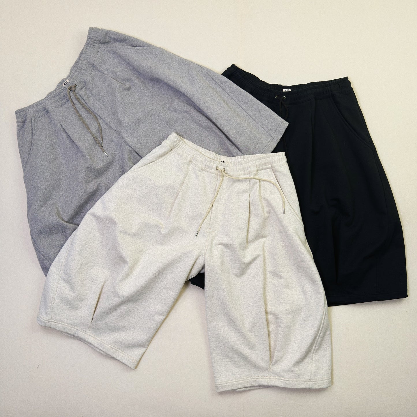 Pleated Balloon Sweat Pants Black