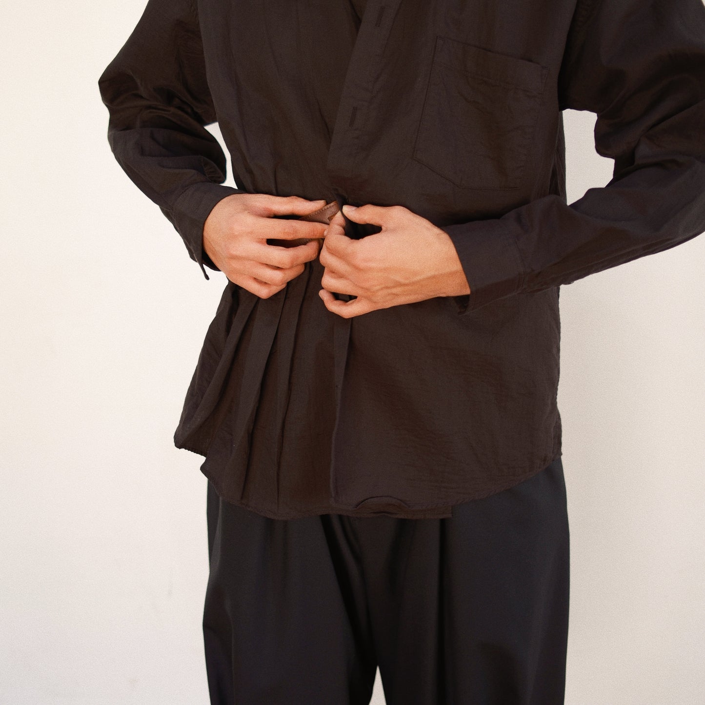Asymmetric Shirt Balck