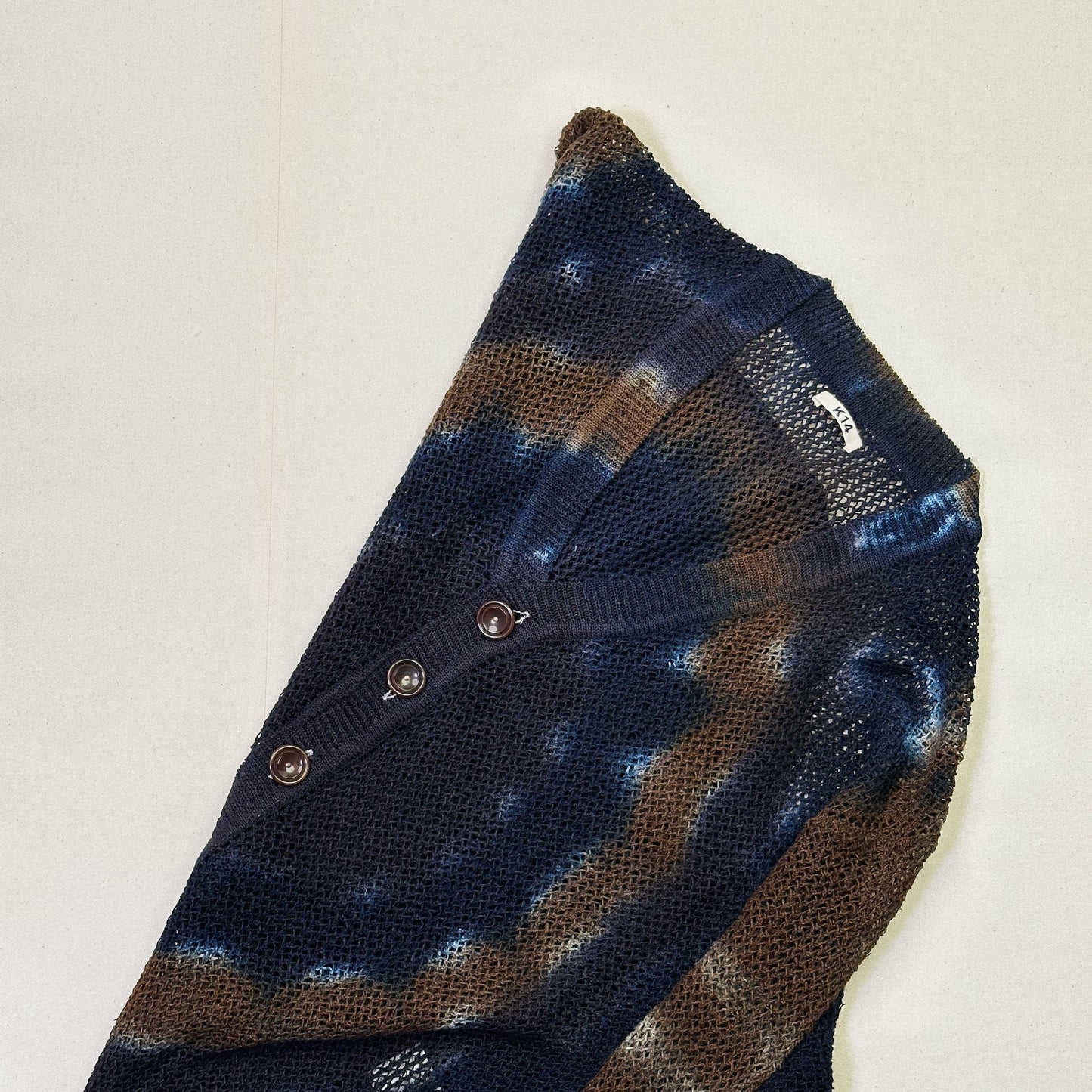 Tie-Dye Knit Cardigan Brown