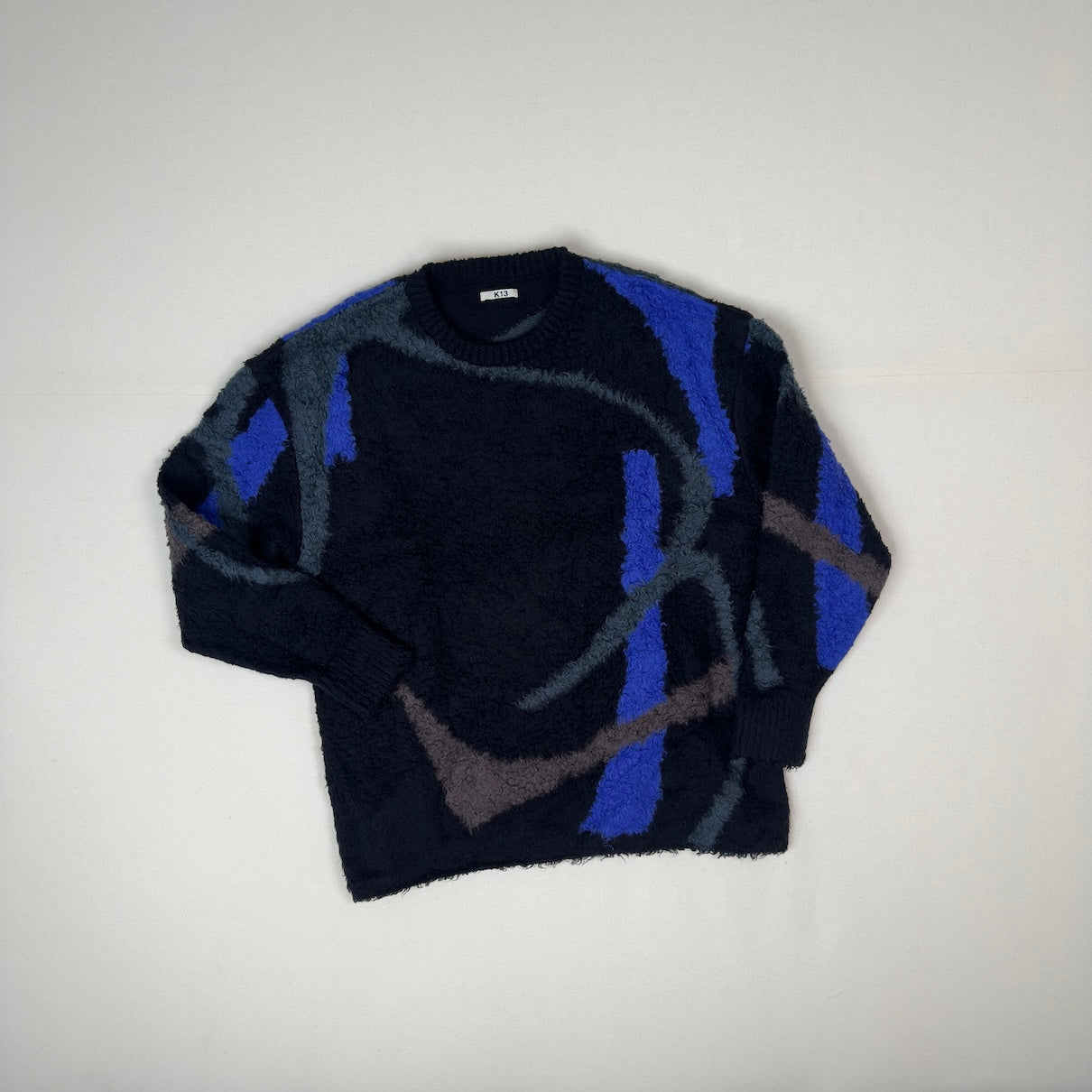 Jacquard-design knit Black