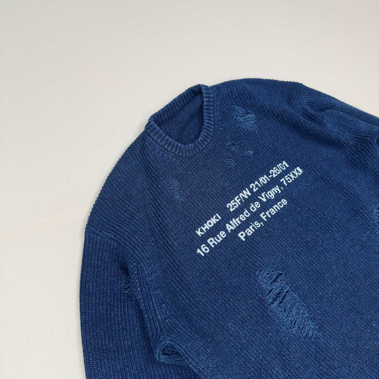 Indigo pullover knit Indigo