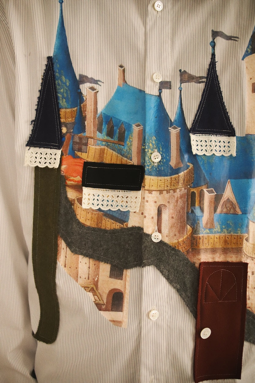 Appliqué-detail shirt White