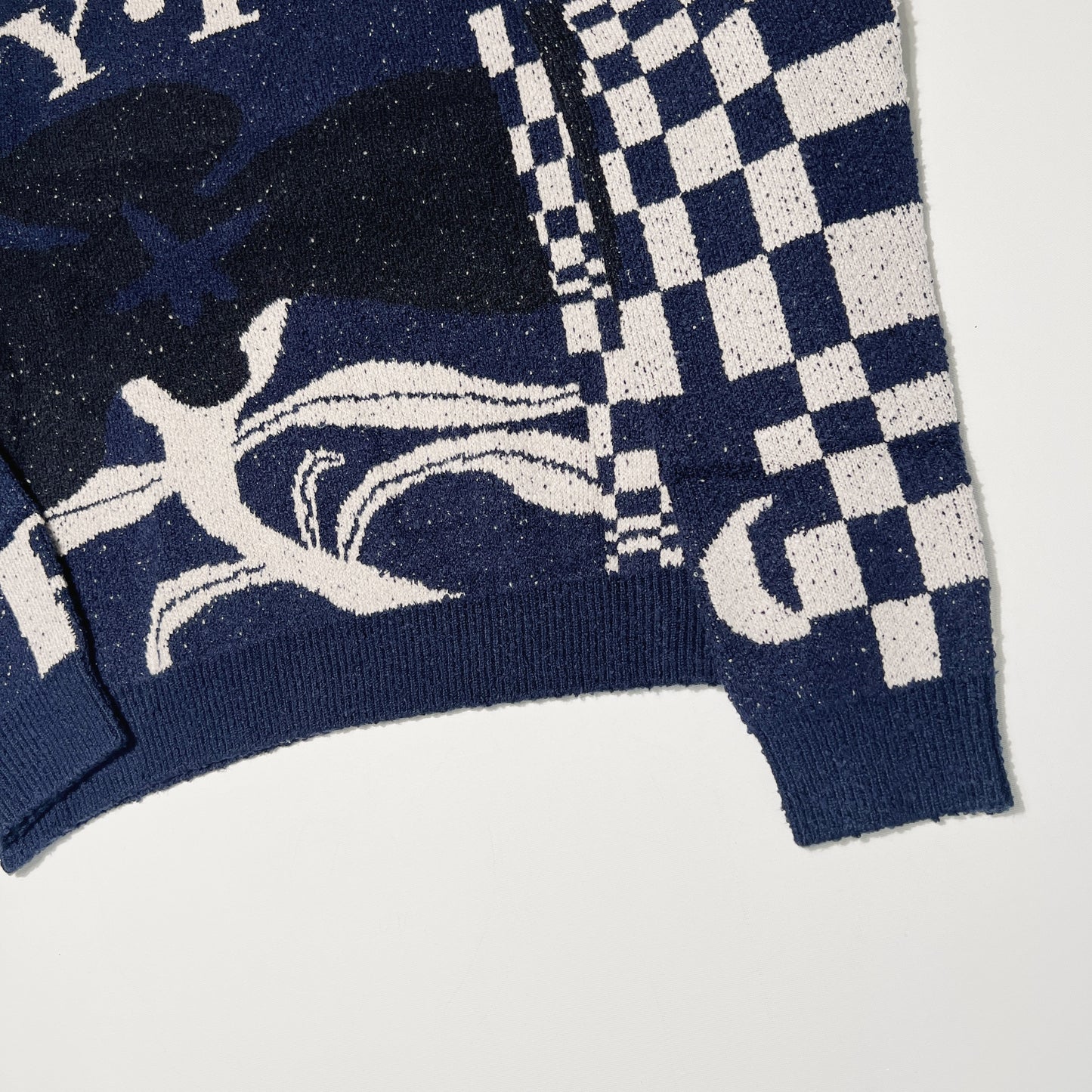 Intarsia-knit jumper Navy