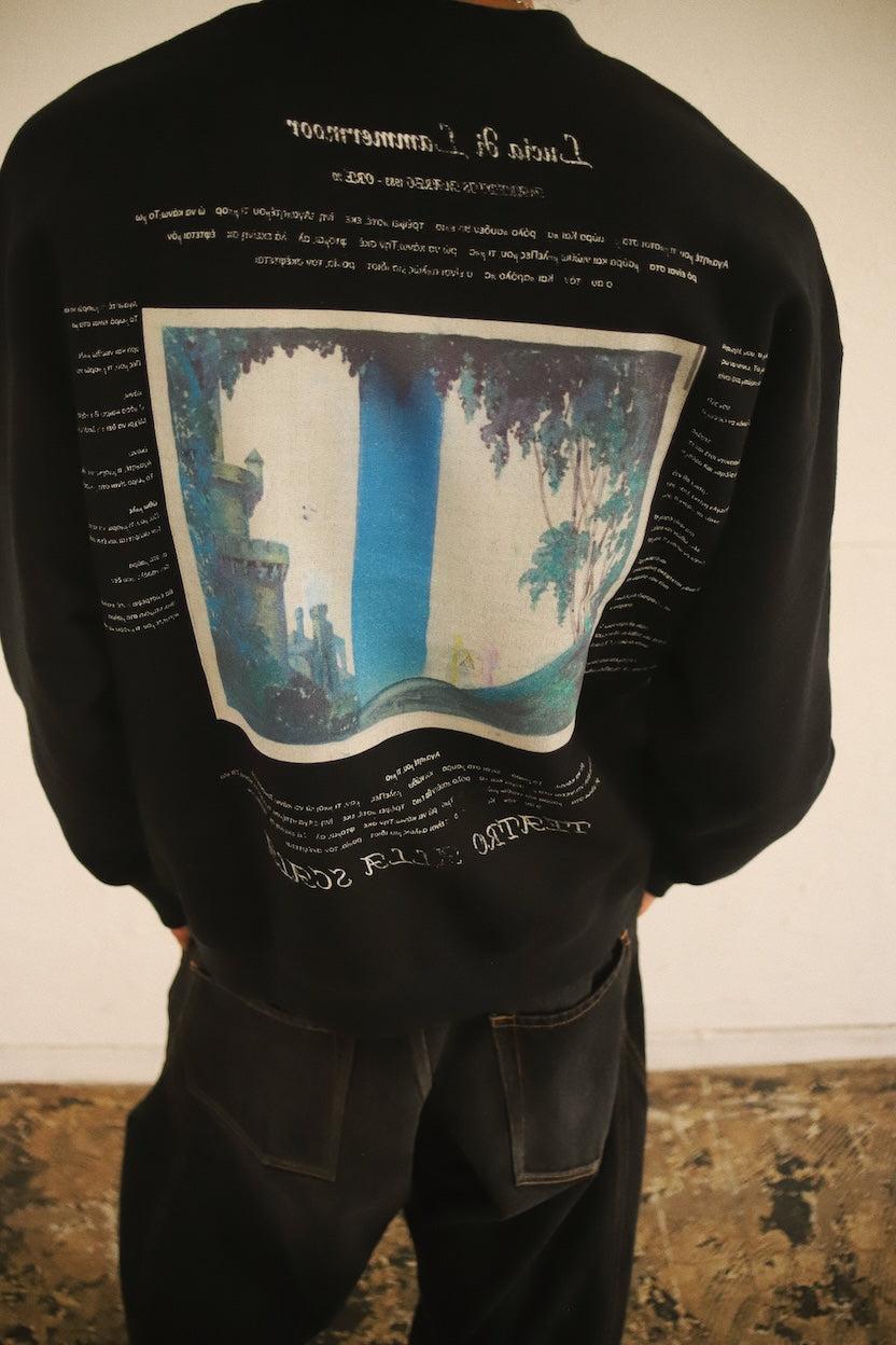 Printed sweat shirt Black