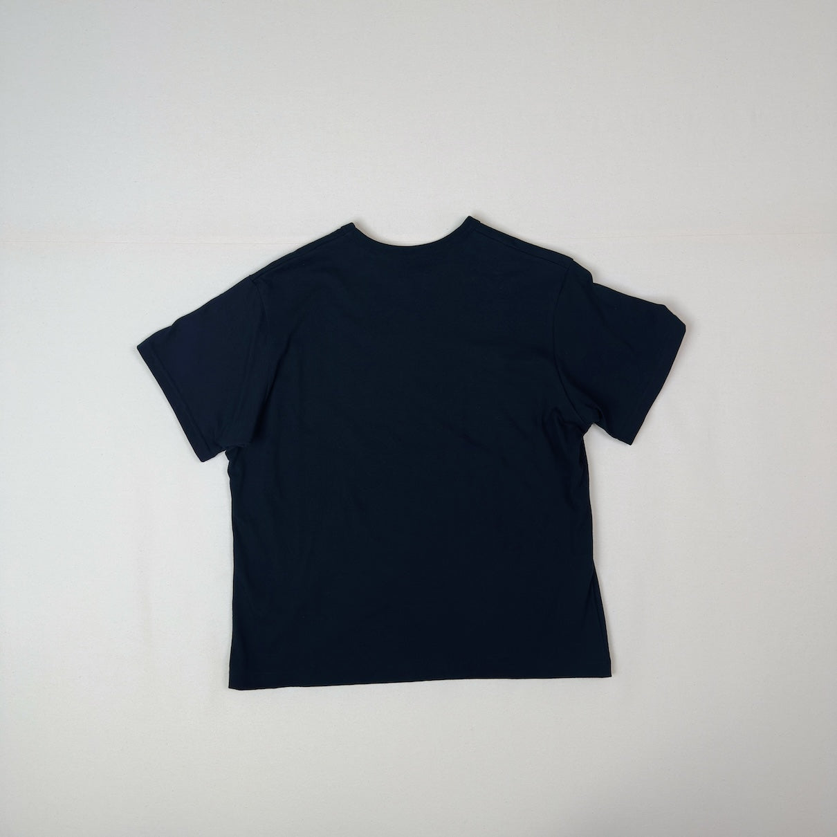 Embroidery and print design T-shirt Black