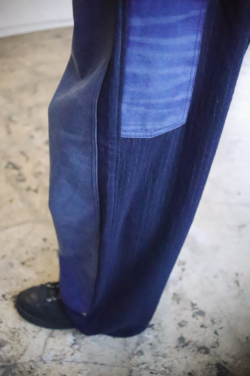 Vintage-eﬀect work pants Blue