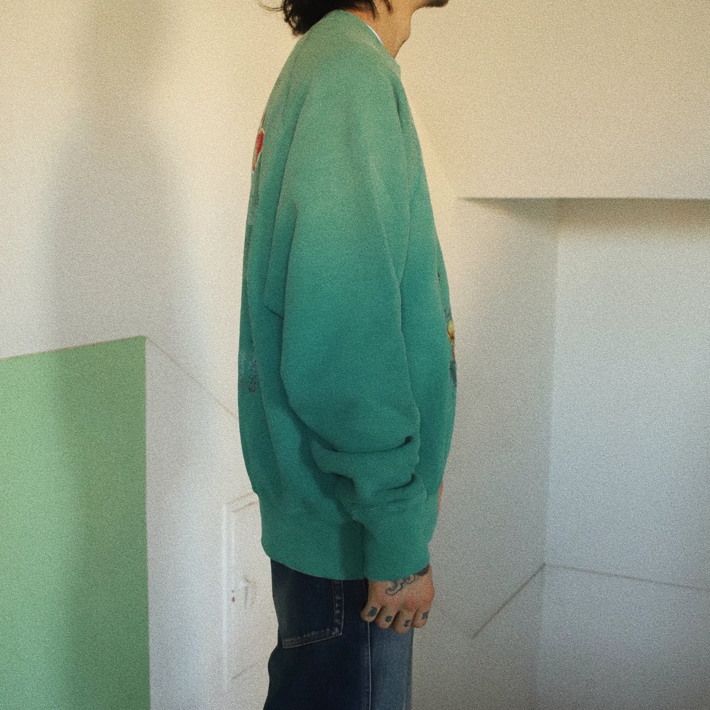 Vintage finished sweatshirt Green