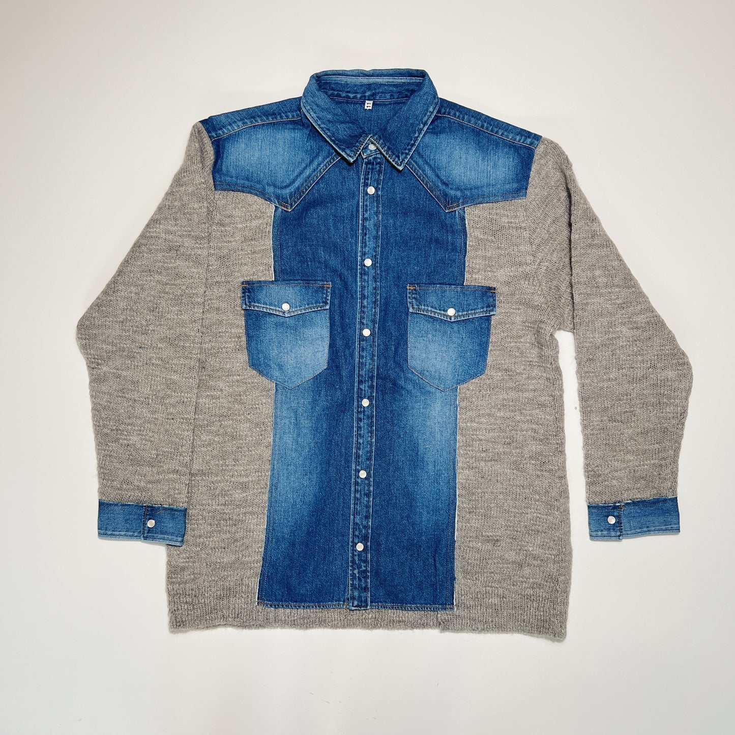 Western shirt knit Indigo