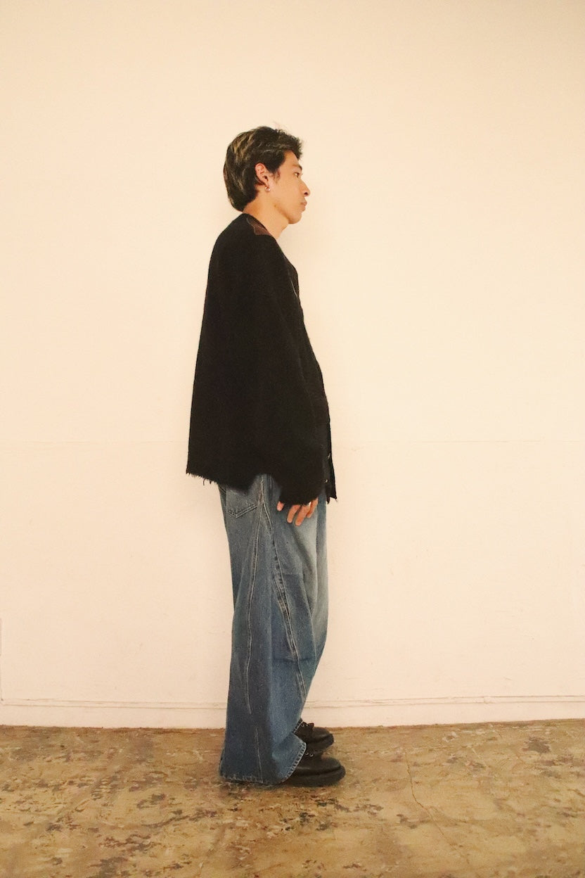 Asymmetric jacket Black