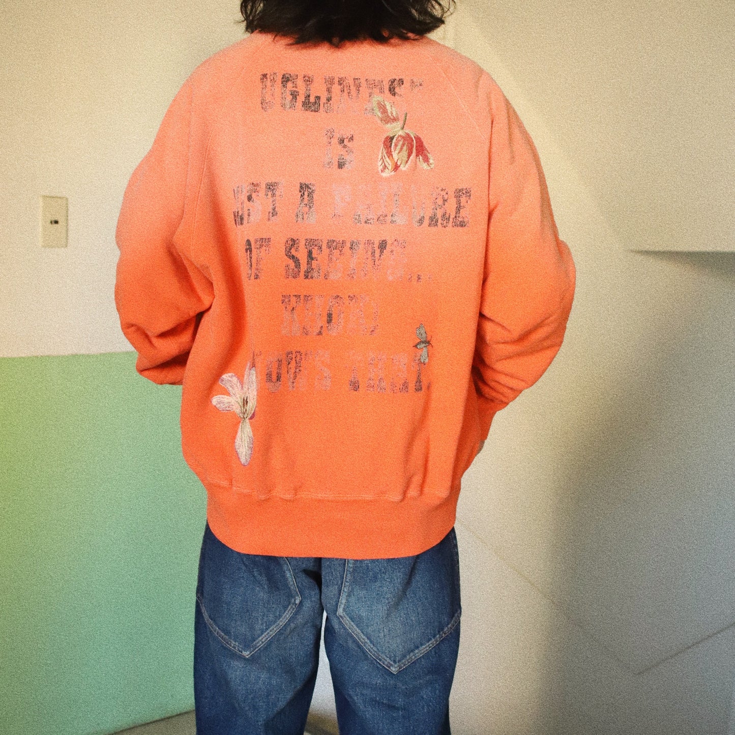 Vintage finished sweatshirt Orange