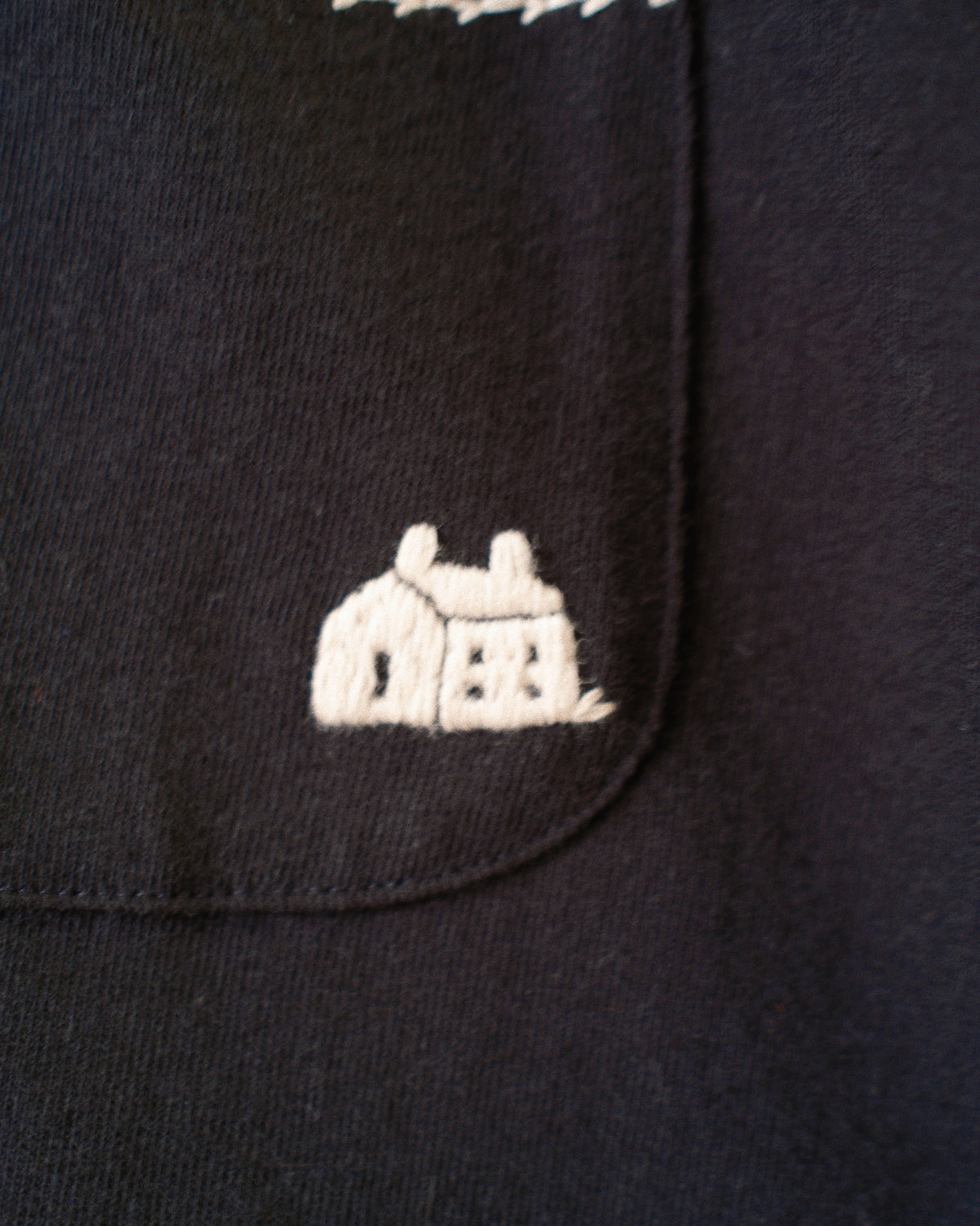 Hand-embroidered Long Sleeve Black