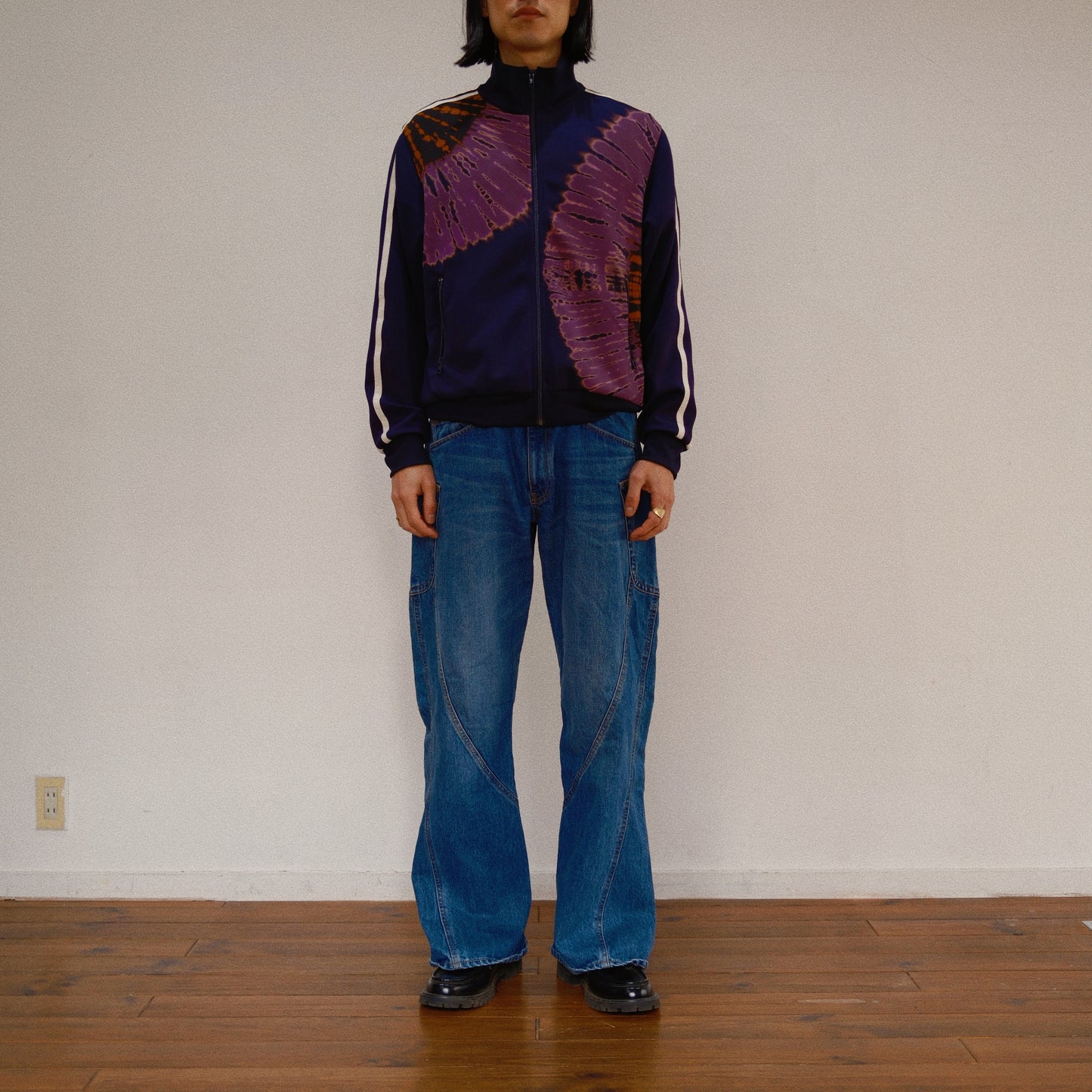 Tie-Dye Track Jacket  Navy