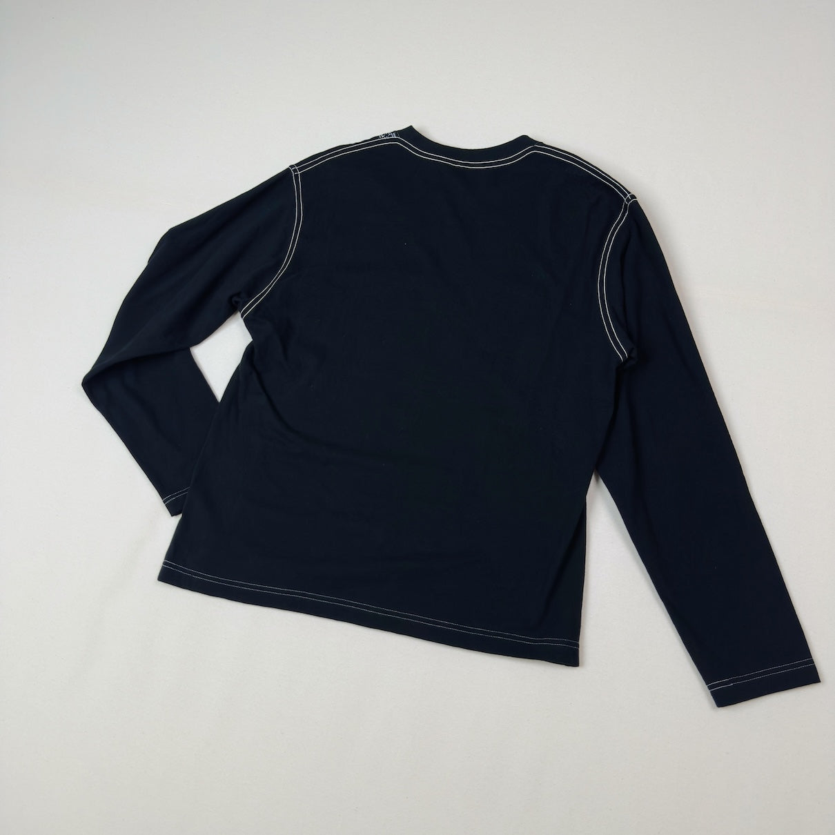 Printed long-sleeve T-shirt Black