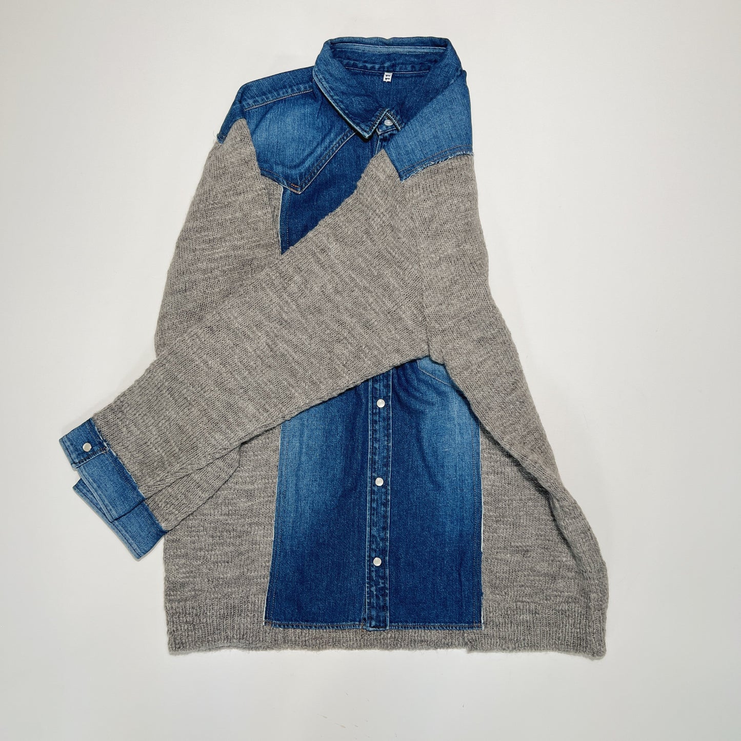 Western shirt knit Indigo