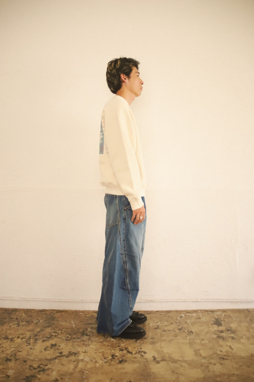 Printed sweat shirt Oatmeal