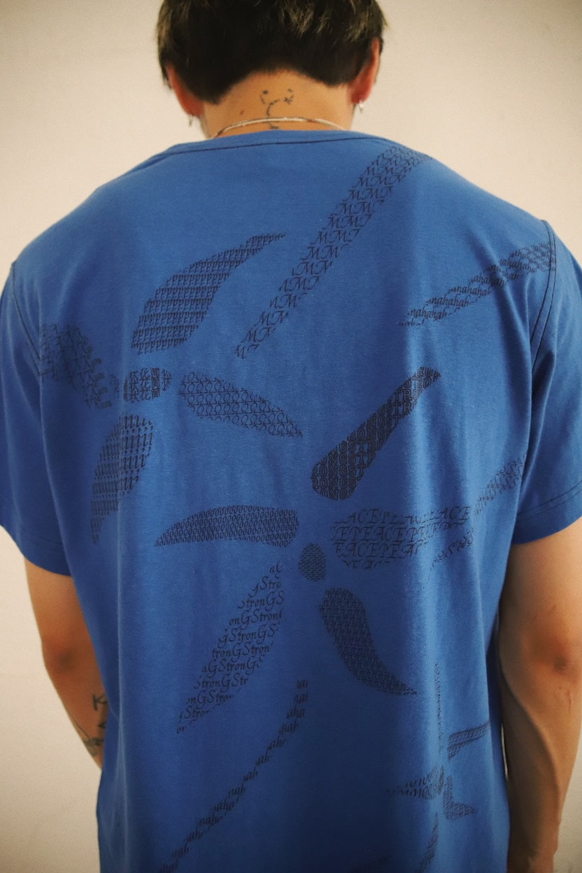 Printed T-shirt Blue
