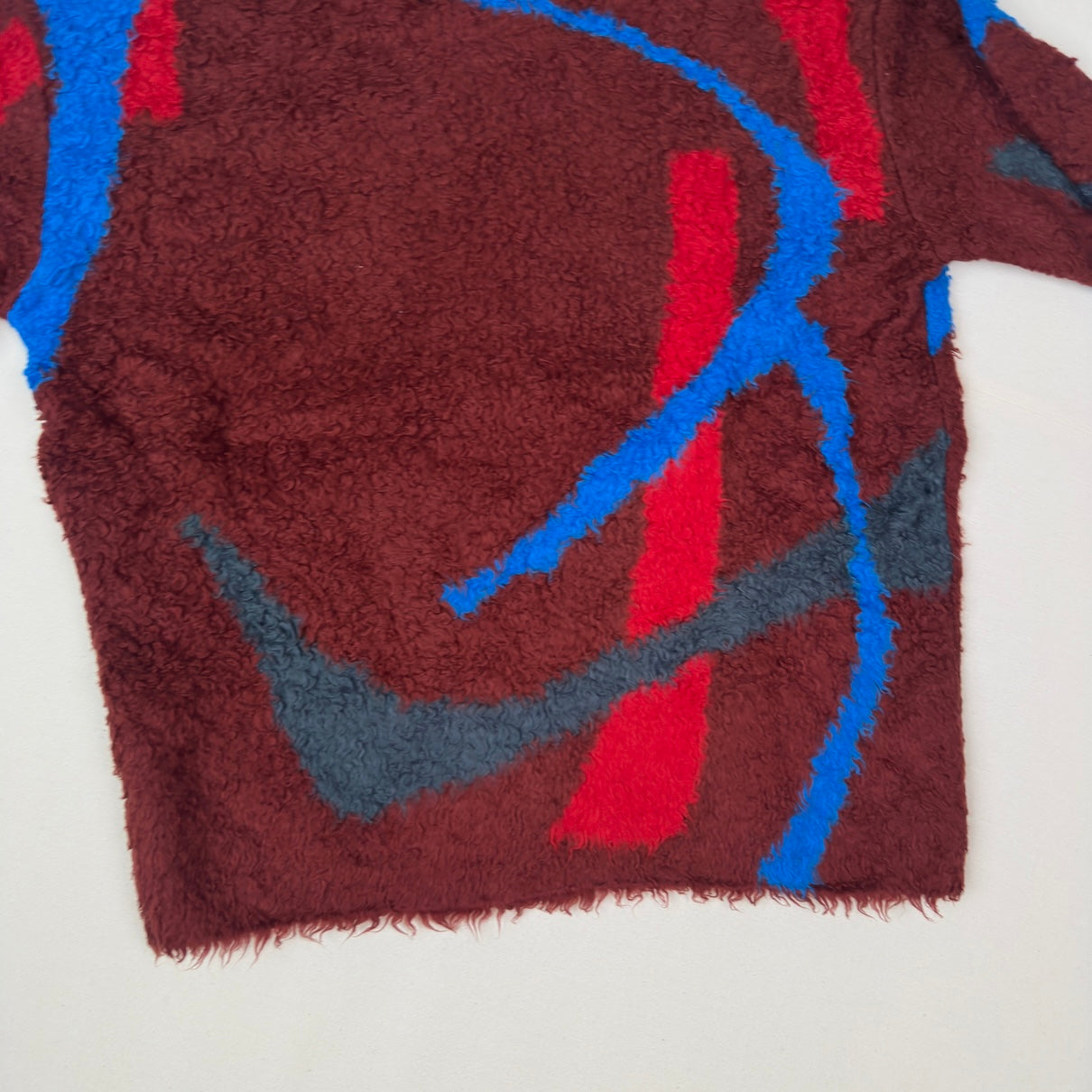 Jacquard-design knit Red